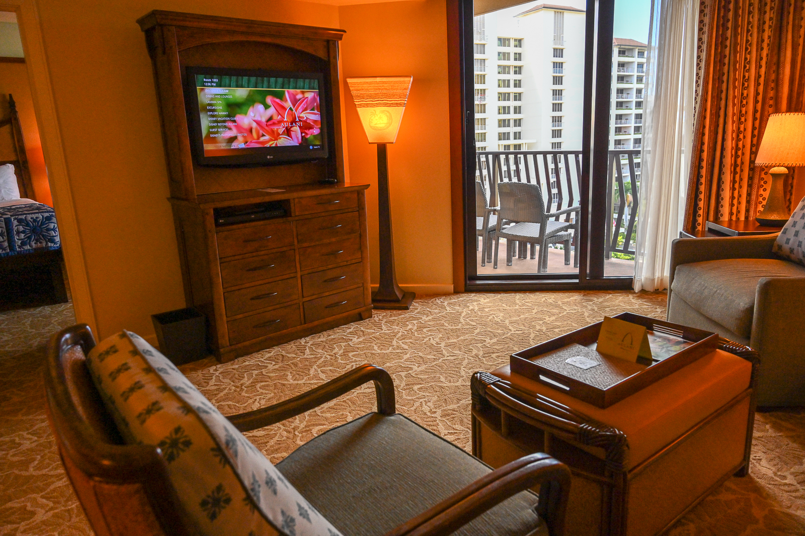 Aulani Hotel | Living Area of one of the Rooms in Aulani 