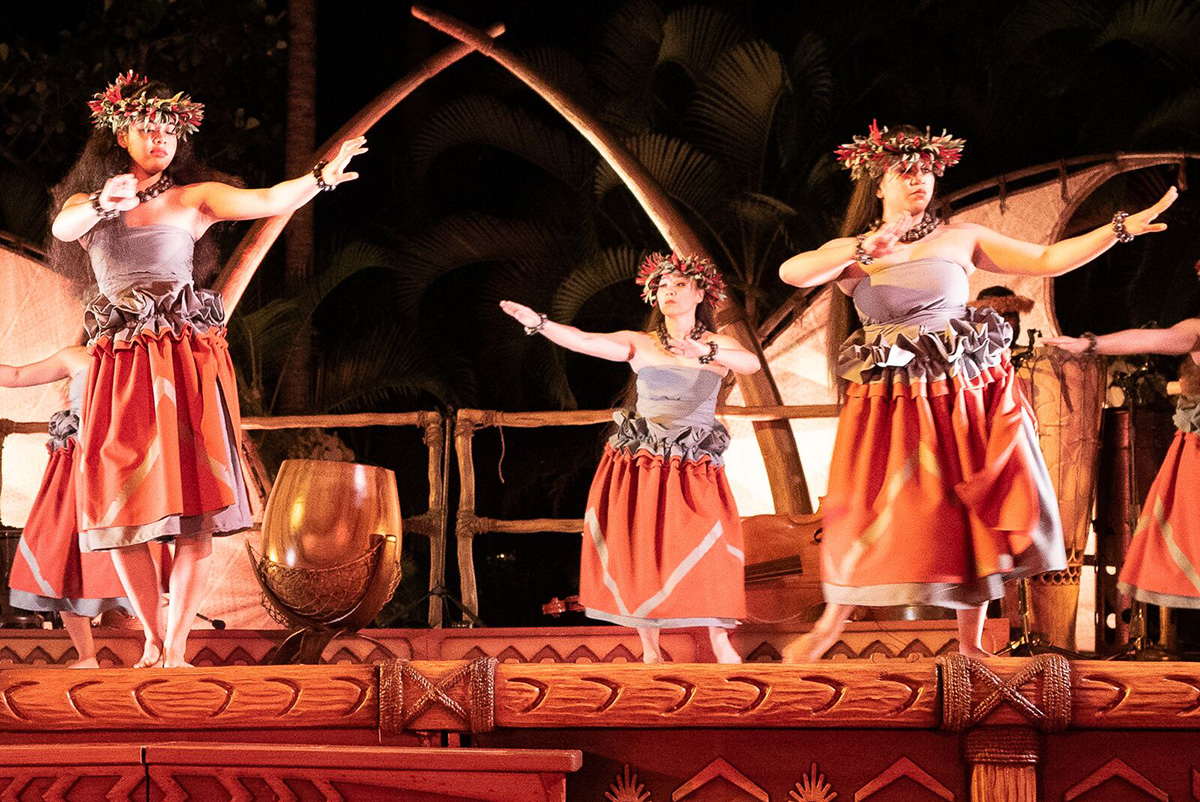 Aulani | Group of Performers Dancing In The Stage