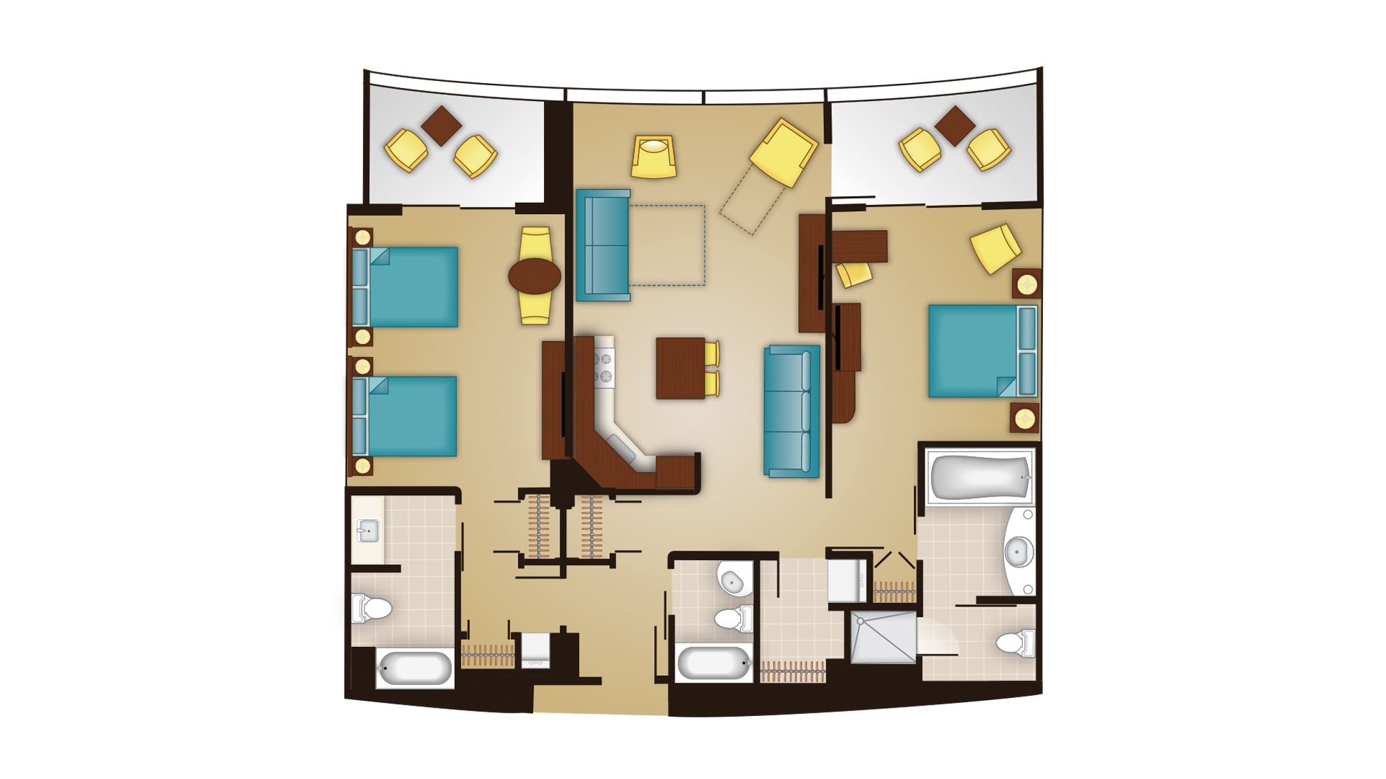 Bay Lake - Dedicated Two-Bedroom Floor Plan