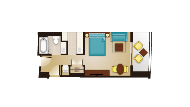 Bay Lake - Deluxe Studio Floor Plan