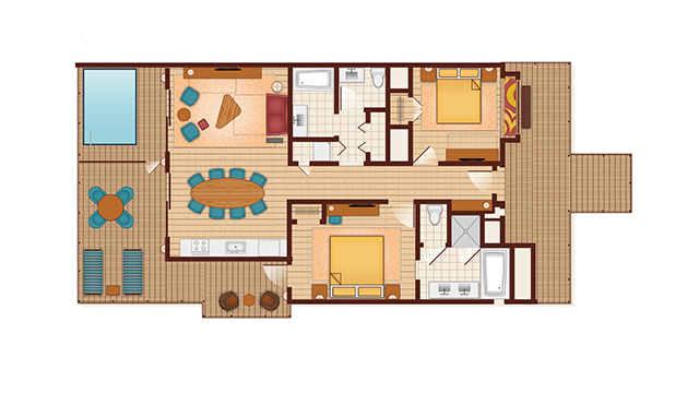 Polynesian - Bungalow Floor Plan