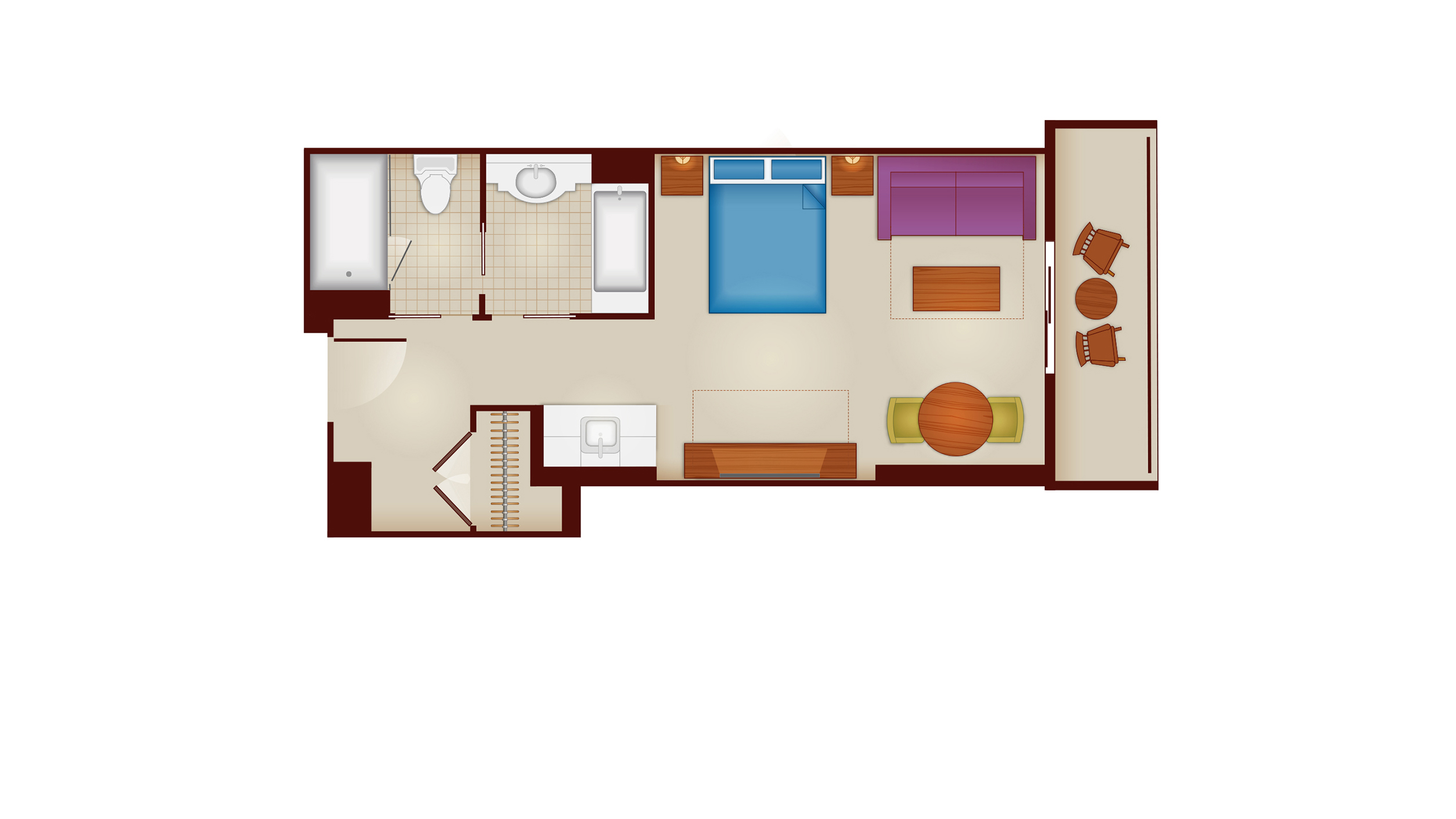 Riviera - Deluxe Studio Floor Plan