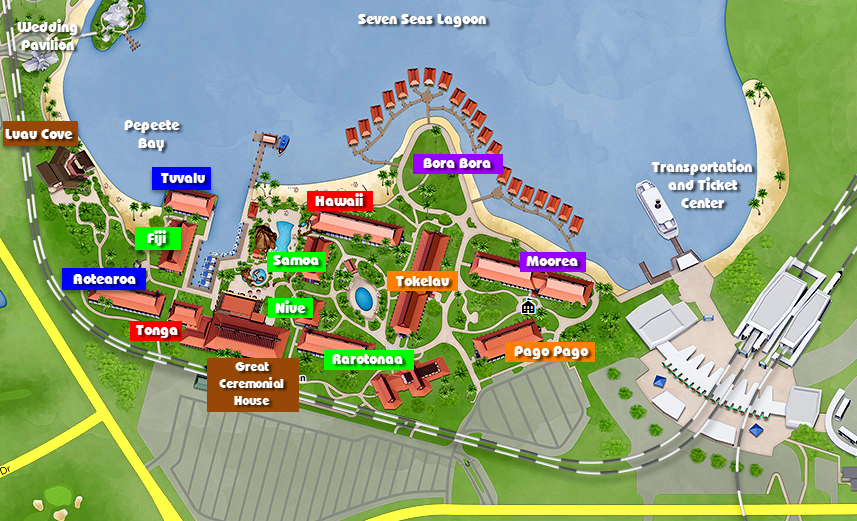 DVC Listing | Map of Polynesian Resort