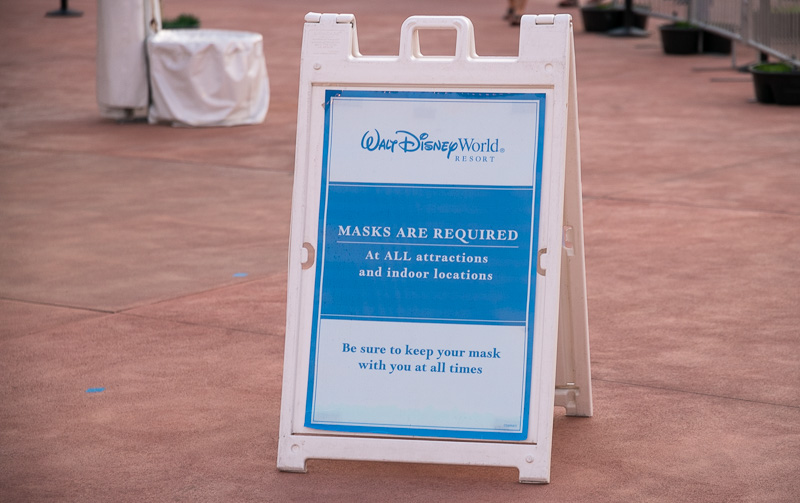 Disney World Resort | A Signage Asking For People To Wear Mask