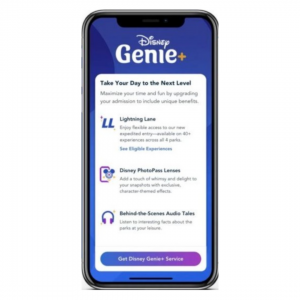 Disney Genie+ App | Smartphone Showing Disney Genie App