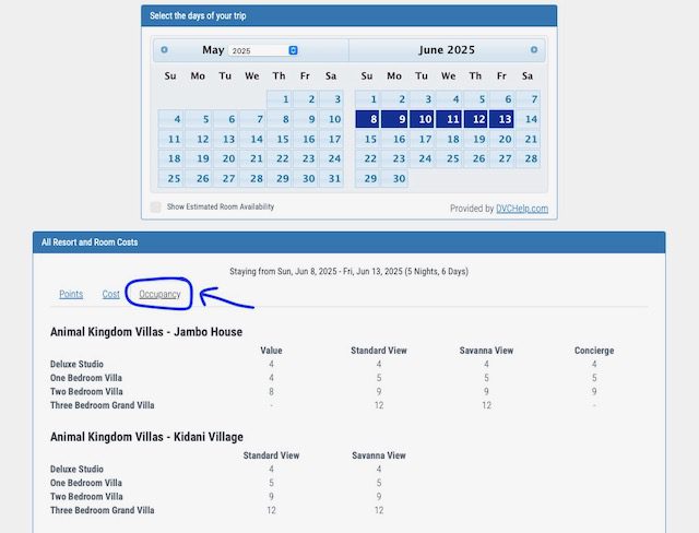 DVC-point-calculator