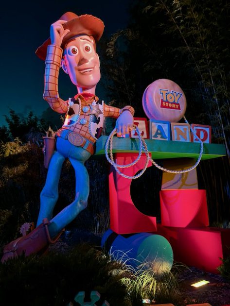 Woody in Toy Story Land